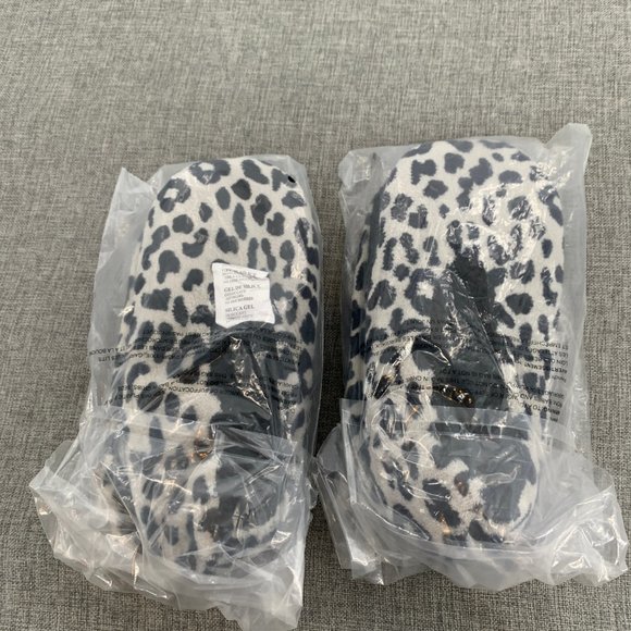 (2) New Pairs of Isaac Mizrahi‎ New York Cozy Soft Slippers Leopard Medium Black - Picture 4 of 12